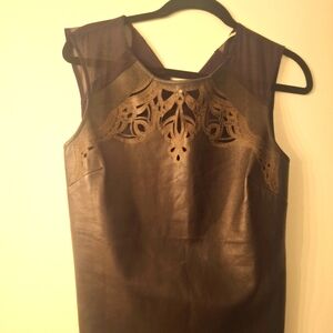 Faux leather too size small